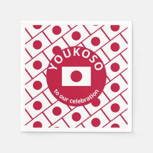 Custom JAPANESE FLAG Paper Serviette