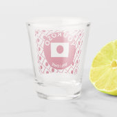 Custom JAPANESE FLAG Schnapsglas (Rückseite)