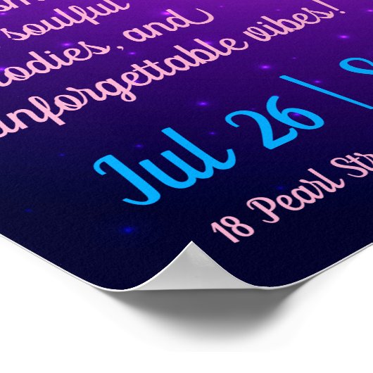 Custom Jazz Night Retro Poster (Ecke)