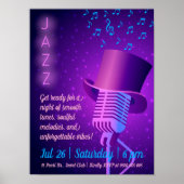 Custom Jazz Night Retro Poster (Vorne)