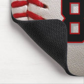 Custom Jersey Number & Name Baseball Player Design Mousepad (Ecke)