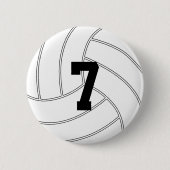Custom Jersey Number Round Volleyball Button Butto (Vorderseite)