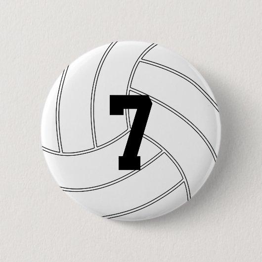 Custom Jersey Number Round Volleyball Button Butto (Vorderseite)