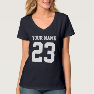 Custom jersey Nummer blue women football t Shirt