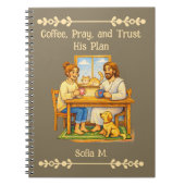 Custom Jesus & Coffee Crayon Art Prayer Journal Notizblock (Vorderseite)
