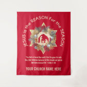 Custom JESUS IST DER GRUND FÜR Weihnachten Wandteppich (Vorderseite)