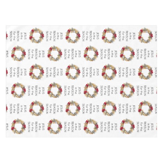 Custom JESUS REASON SAASON Weihnachten Tischdecke (Vorderseite (Horizontal))