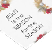 Custom JESUS REASON SAASON Weihnachten Tischdecke (Schrägansicht)