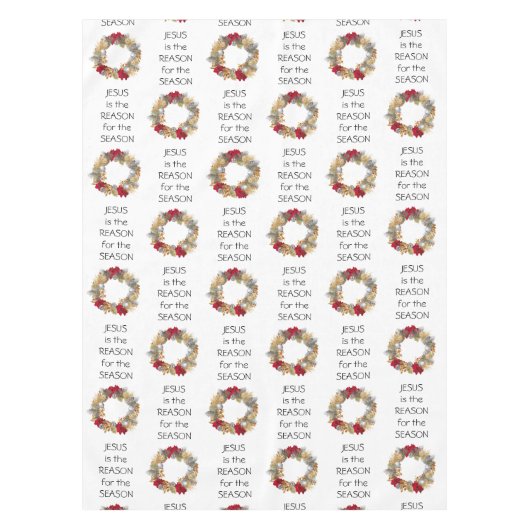 Custom JESUS REASON SAASON Weihnachten Tischdecke (Vorderseite)