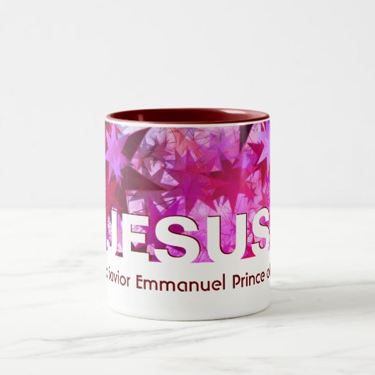 Custom JESUS Weihnachten Zweifarbige Tasse (Mittel)