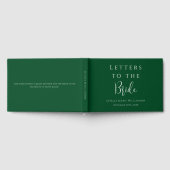 Custom Jewel Emerald Green Letters to Bride Gästebuch (Voll)
