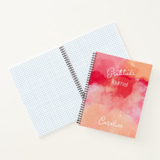 Custom Jewel tone - Reds Abstrakt Dankbarkeit Notizblock (Innenseite)