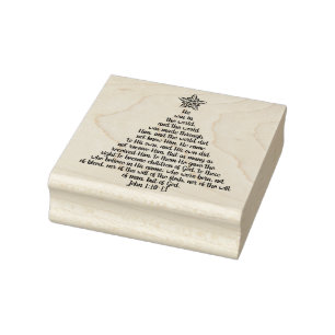 Custom John 1:10-13 Weihnachtsbaum Rubber Briefmar Gummistempel