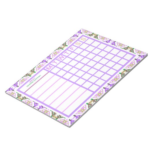 Custom Jolly Christmas ADHD Girls Womens Planner Notizblock (angewinkelt)