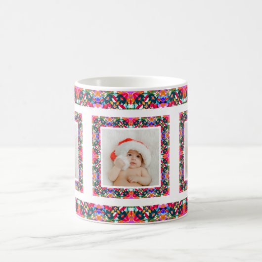Custom Jolly Christmas Pattern Foto Picture Tee Kaffeetasse (Mittel)