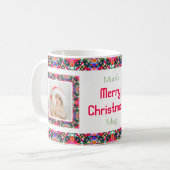 Custom Jolly Christmas Pattern Foto Picture Tee Kaffeetasse (Vorderseite Links)