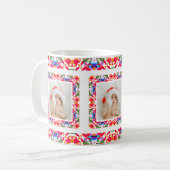 Custom Jolly Christmas Pattern Foto Picture Tee Kaffeetasse (Vorderseite Links)