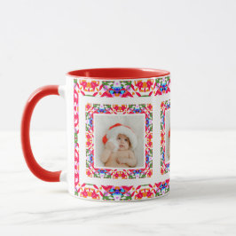 Custom Jolly Christmas Pattern Foto Picture Tee Tasse