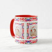 Custom Jolly Christmas Pattern Foto Picture Tee Tasse (Vorderseite Links)