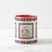 Custom Jolly Christmas Pattern Foto Picture Tee Tasse (Zentrum)