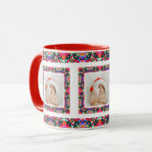 Custom Jolly Christmas Pattern Foto Picture Tee Tasse (Vorderseite Links)