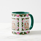 Custom Jolly Christmas Pattern Foto Picture Tee Tasse (VorderseiteRechts)