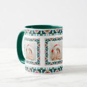 Custom Jolly Christmas Pattern Foto Picture Tee Tasse (Vorderseite Links)