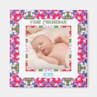 Custom Jolly Festive Christmas Foto Picture Frame