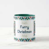 Custom Jolly Furry Weihnachtsfoto Collage Tee Tasse (Zentrum)
