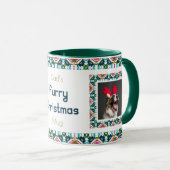 Custom Jolly Furry Weihnachtsfoto Collage Tee Tasse (VorderseiteRechts)