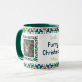 Custom Jolly Furry Weihnachtsfoto Collage Tee Tasse (Vorderseite Links)