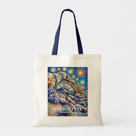 Custom Joshua Tree Arch Rock Starry Night Colorful Tragetasche (Vorne)