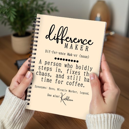Custom Journal for Boss, Teacher oder Coworker Gif Notizblock