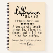 Custom Journal for Boss, Teacher oder Coworker Gif Notizblock (Vorderseite)