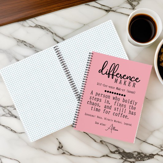 Custom Journal for Mentor & Boss Appreciating Gesc Notizblock