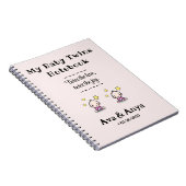 Custom Journal, Personalisiert Baby Girl Twins, Notizblock (Rechte Seite)