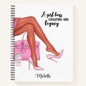 Custom Journal, Personalisiert Black Girl Notebook Notizblock (Vorderseite)