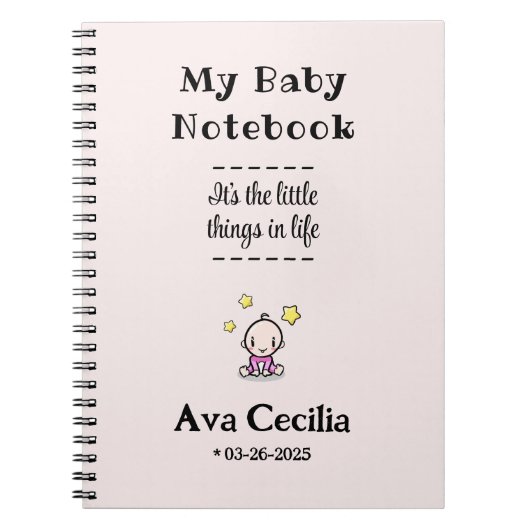Custom Journal & Planner, Personalisiertes Baby Gi Notizblock (Vorderseite)