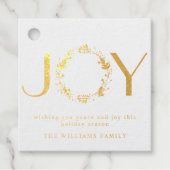 Custom "JOY" Elegant und einfach, festlich Urlaub Geschenkanhänger (Vorderseite)