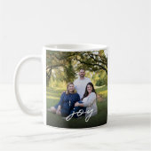Custom Joy Family 2 Foto 2 Seiten Weihnachten Jahr Kaffeetasse (Links)
