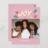custom joy trendy photo girly cute Thank You Card Postkarte (Vorne/Hinten)