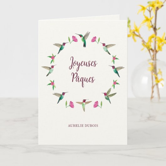 Custom Joyeuses Pâques Karte (Gelbe Blume)