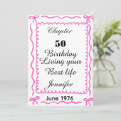 Custom july 1976 50th Birthday card (Stehend Vorderseite)