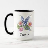 Custom July Birth Flower - Personalized Name Tasse (Links)