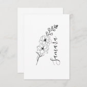 Custom July Delphinium Birth Blume Geschenk für di Dankeskarte (Vorne/Hinten)