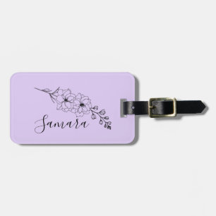 Custom July Delphinium Birth Blume Geschenk für di Gepäckanhänger