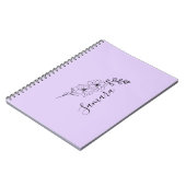 Custom July Delphinium Birth Blume Geschenk für di Notizblock (Linke Seite)