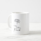 Custom July Water Lily Birth Blume Geschenk für Ge Kaffeetasse (Vorderseite Links)