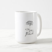 Custom July Water Lily Birth Blume Geschenk für Ge Kaffeetasse (VorderseiteRechts)