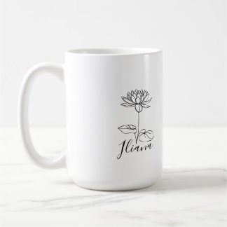 Custom July Water Lily Birth Blume Geschenk für Ge Kaffeetasse